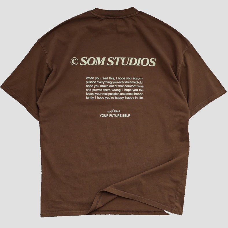 Letter Tee – Dark Brown